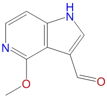 Molecular Structure of 1000341-31-0 (4-METHOXY-5-AZAINDOLE-3-CARBOALDEHYDE)
